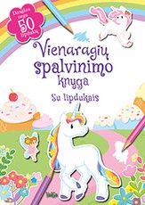 Vienaragių spalvinimo knyga: su lipdukais