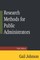 Johnson, G: Research Methods for Public Administrators