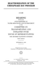 Reauthorization of the Chesapeake Bay Program