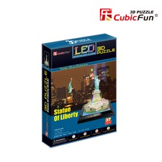 CUBICFUN 3D dėlionė „Laisvės statula“ (LED)