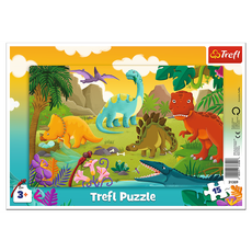 TREFL Dėlionė rėmelyje „Dinozaurai“, 15 det.