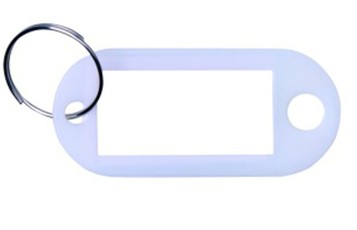 Raktų pakabukai 10vnt balti