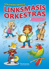 Linksmasis orkestras. Spalvinimo knygelė su lipdukais