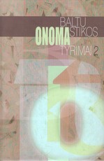 Baltų onomastikos tyrimai 2