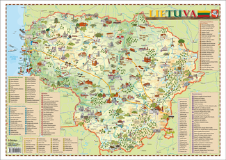 Lietuvos iliustruotasis žemėlapis (A2)