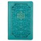 KJV Holy Bible, Giant Print Standard Size Faux Leather Red Letter Edition - Thumb Index & Ribbon Marker, King James Version, Teal Floral
