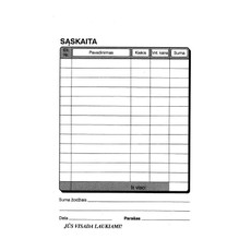 Užrašų knygelė kavinėms A6 100 ofs.lap