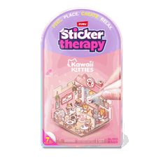 STICKER THERAPY Lipdukų rinkinys „Kawaii Kitties“, 80 vnt.