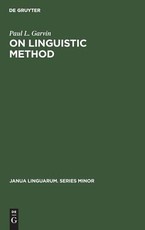 On Linguistic Method