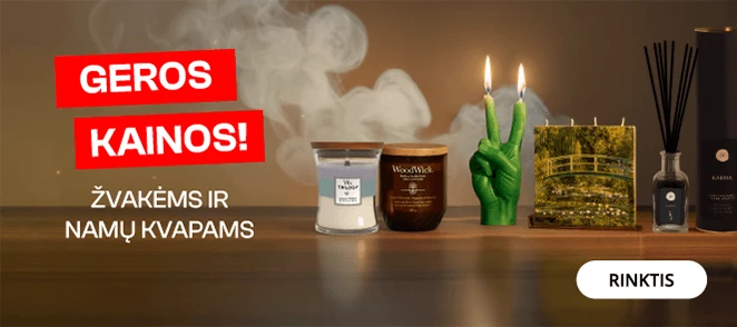 GEROS KAINOS žvakėms ir namų kvapams!