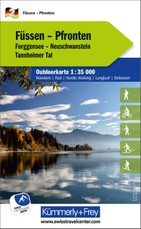 Kümmerly+Frey Outdoorkarte Deutschland 2 Füssen, Pfronten 1:35.000