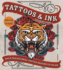 Tattoos & Ink Coloring Book