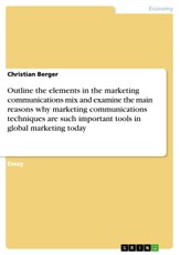 Berger, C: Outline the elements in the marketing communicati