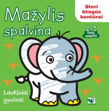 Mažylis spalvina. Stori blizgūs kontūrai. Laukiniai gyvūnai