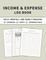 Income and Expense Log Book