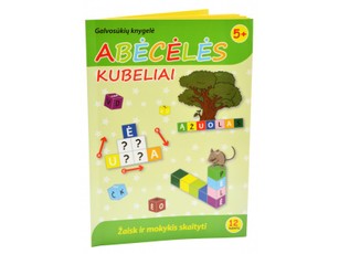 Žaidimas „Abėcėlės kubeliai“ su knygele