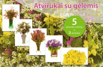 Atvirukai su gėlėmis (geltoname vokelyje)