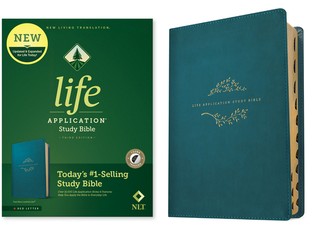 NLT Life Application Study Bible, Third Edition (Red Letter, Leatherlike, Teal Blue, Indexed)