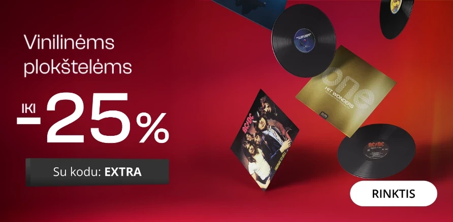 Vinilinėms plokštelėms - extra nuolaidos iki -25%