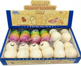 Antistresinis žaislas „Squishy Peanut“, 9 cm, 1 vnt.
