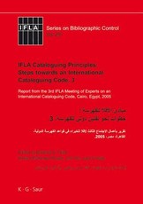 Ifla Cataloguing Principles: Steps Towards an International Cataloguing Code, 3