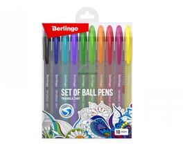 Rašiklių rinkinys Triangle 100T BERLINGO 0,5mm 10vnt