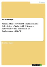 Value Added Scoreboard - Definition and Calculation of Value Added Business Performance and Evaluation of Performance of BMW