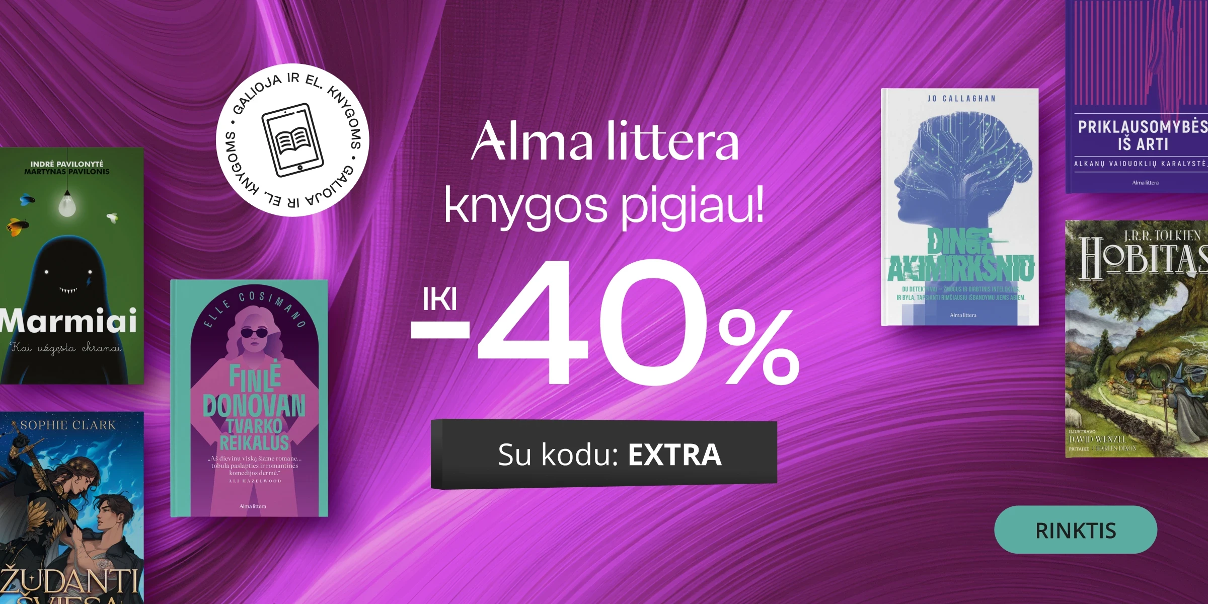 Leidyklos ALMA LITTERA knygoms iki -40% extra nuolaidos!