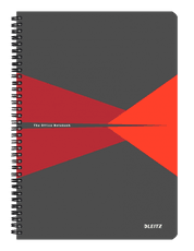 Bloknotas Leitz Office A4 langeliais, raudona sp.