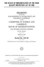 The status of implementation of the Food Quality Protection Act of 1996