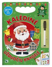 Kalėdinė užduočių knygelė 4–5 metų vaikams. Su flomasteriu. Nutrynęs vėl piešk