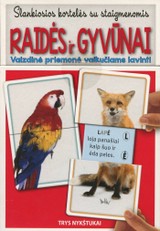 Raidės ir gyvūnai. Slankiosios kortelės su staigmenomis
