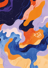 2026 m. A5 darbo kalendorius SPALVŲ SIMFONIJA