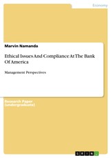 Ethical Issues And Compliance At The Bank Of America