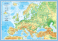 Europos gamtinis ir politinis žemėlapis (A3)