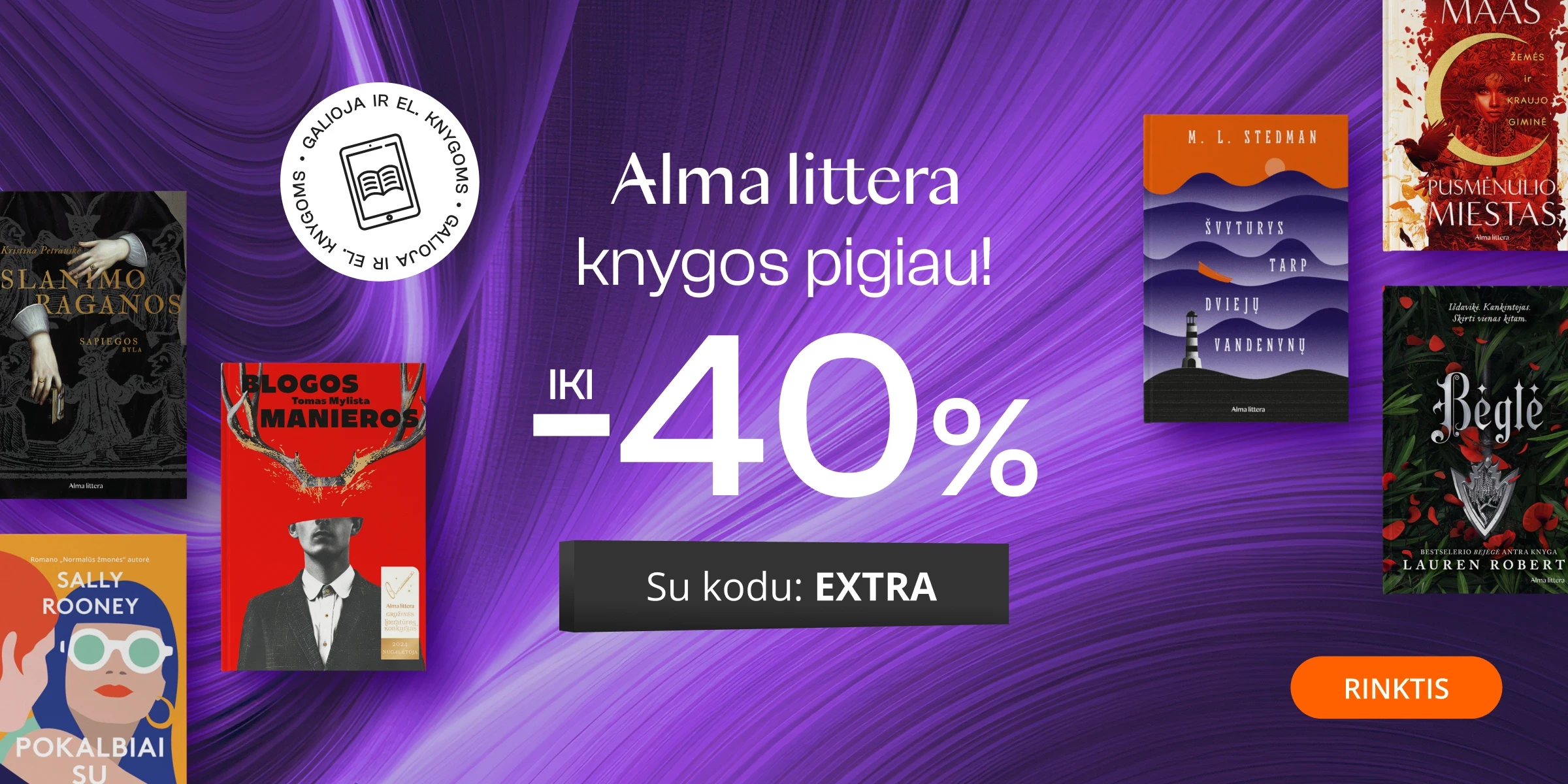 Leidyklos ALMA LITTERA knygoms iki - 40 % extra nuolaidos!