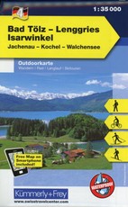 KuF Deutschland Outdoorkarte 04 Bad Tölz, Lenggries, Isarwinkel, Jachenau, Kochel, Walchensee 1 : 35 000