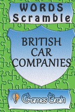 word scramble BRITISH CAR COMPANIES games brain