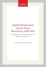 English Presbyterians and the Stuart Restoration, 1648-1663