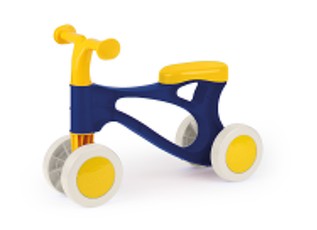 Vaikiškas paspiriamas dviratis Lena „My First Scooter“,  mėlyna / geltona