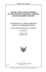 Initial conclusions formed by the Defense Strategic Choices and Management Review