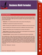 Business Math Formulas