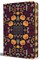 KJV Holy Bible, Large Print Handy Size Format, Hardcover, Deep Plum Folk Floral with Page Edge Design, Thumb Index, Ribbon Marker, and Red Letter