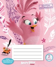 MOKYTOJAI REKOMENDUOJA: ypač kokybiško, nepergeriančio rašalo popieriaus 2 klasės sąsiuvinis linijomis. Angry Birds. (12 l.)