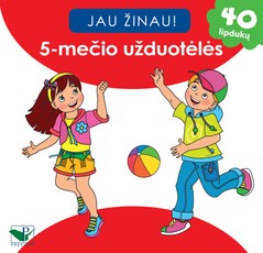 Jau žinau. 5-mečio užduotėlės. 40 lipdukų