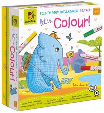 Spalvinimo rinkinys su flomasteriais mažyliams LUDATTICA „Let´s Colour“