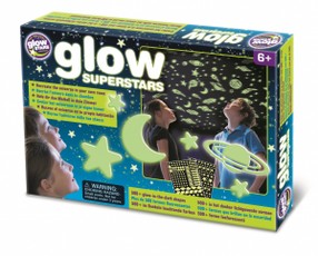 Brainstorm sienų lipdukai „Glow Superstars“ (šviečiantys tamsoje)