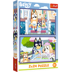 TREFL BLUEY Dėlionių rinkinys „Bluey linksmybės“, 2 x 24 det.