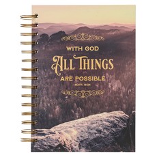 Large Wire Journal with God All Things Matt. 19:26