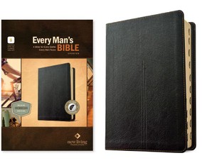 NLT Every Man's Bible, Filament Enabled (Leatherlike, Crossmark Black, Indexed, Red Letter)